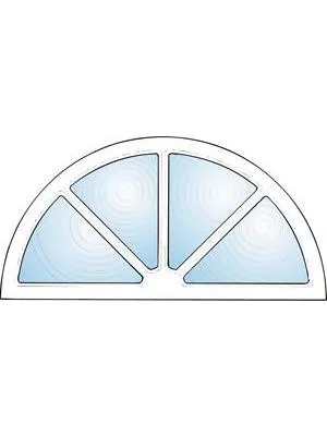 Halvrunt dekorfönster med spröjs - 407911000