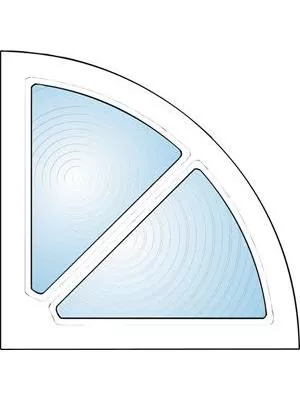 Kvartsrunt dekorfönster med spröjs - 407911034