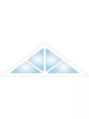 Trekantsdekorfönster med spröjs - 407911240