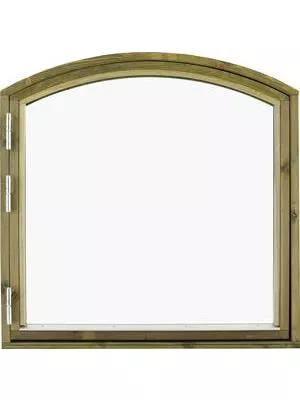 Sidohängt stallfönster med valvbåge - 502697994