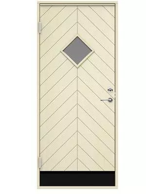 Trysil varmförrådsdörr glasad med sparkplåt - 004698778