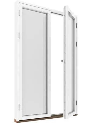 Kopplad fönsterdörr, helglasad (par) 2+1 - H1371-122020V