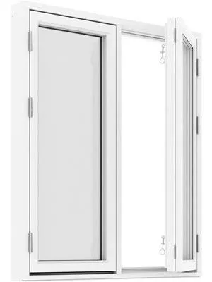 Kopplat sidohängt 2-luft fönster 2+1 - H5120-1006