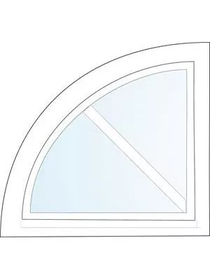 Kvartsrunt fönster med spröjs - 407911586