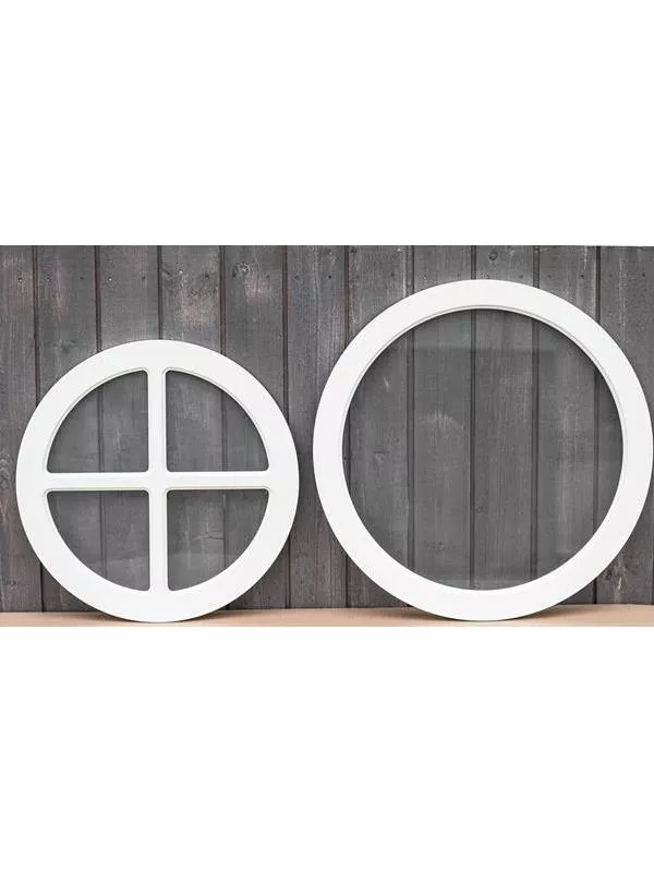 Runt dekorfönster med spröjs