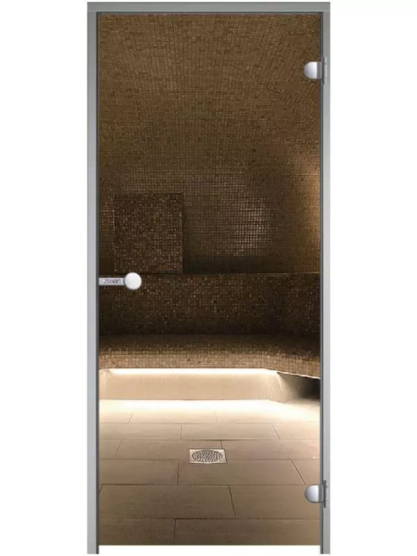 Bastudörr Anodiserad