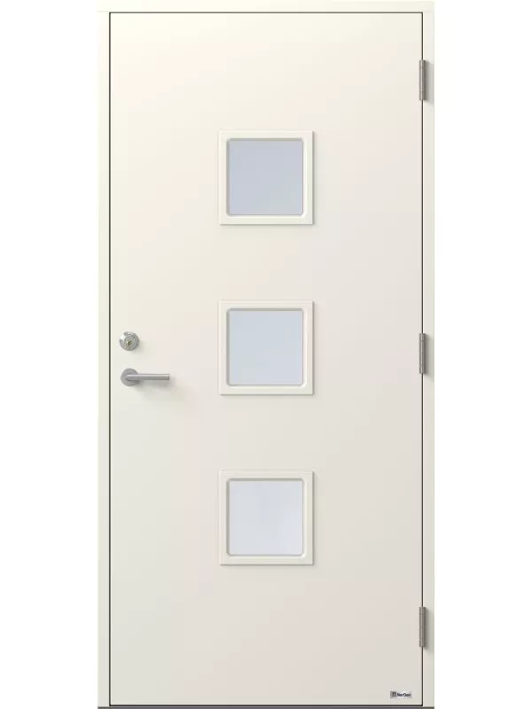 Bor Kvadraten839G3 ytterdörr Vitmålad 10x21