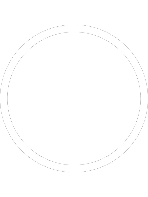 Runt fönster med vit karm och smygar.