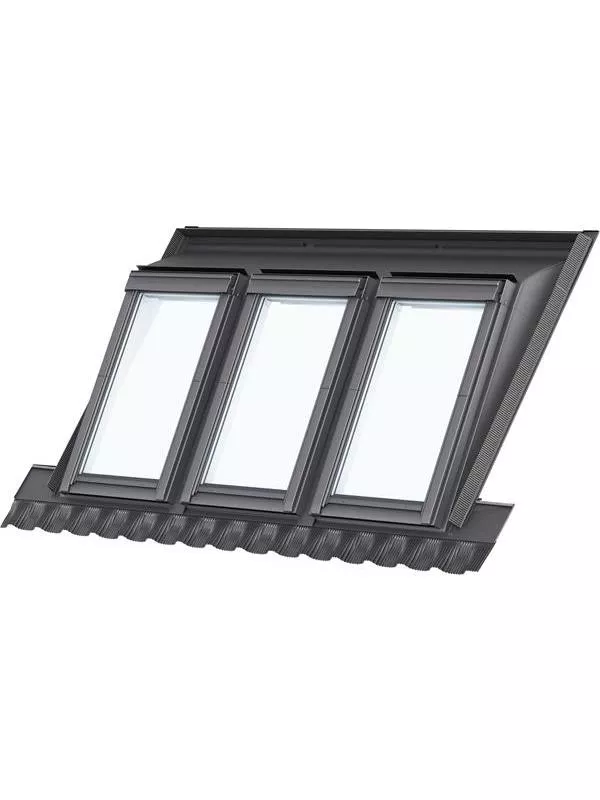 Takfönsterkupa Mini 3 fönster - Trio 78 cm