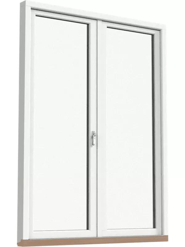 Fönsterdörr, helglasad (par)