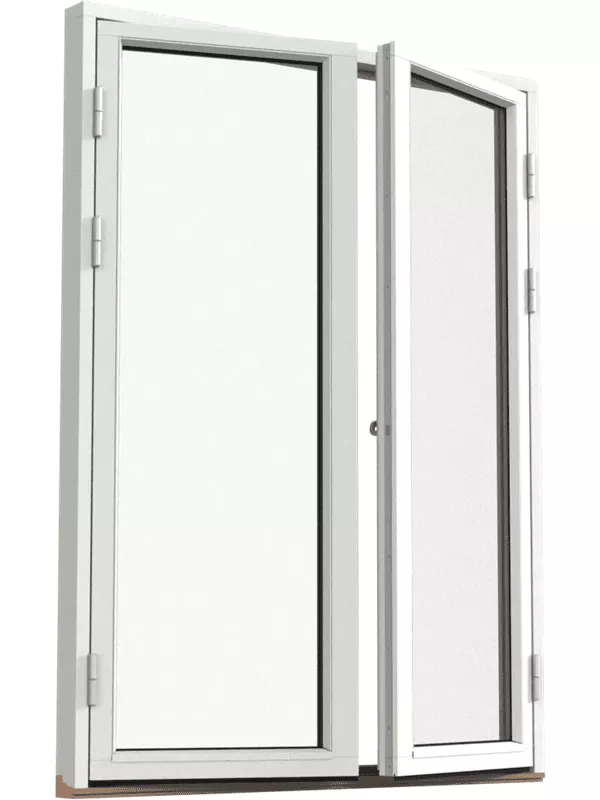 Fönsterdörr, helglasad (par)