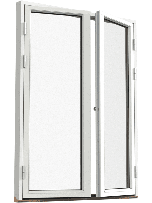 Fönsterdörr, helglasad (par)