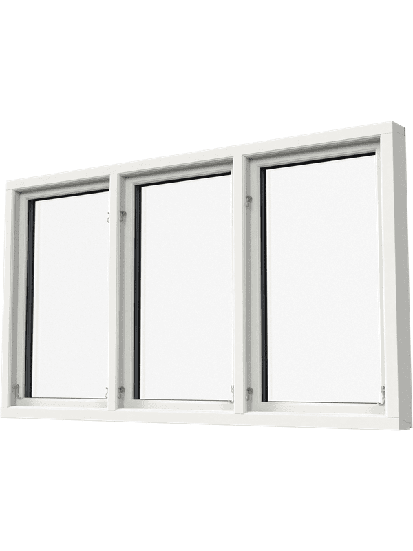 Sidohängt 3-luft fönster
