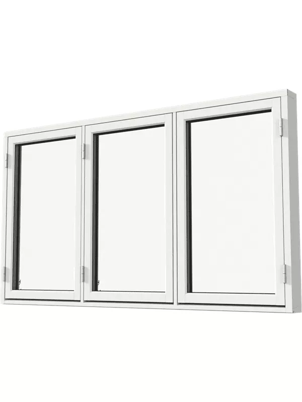 Sidohängt 3-luft fönster