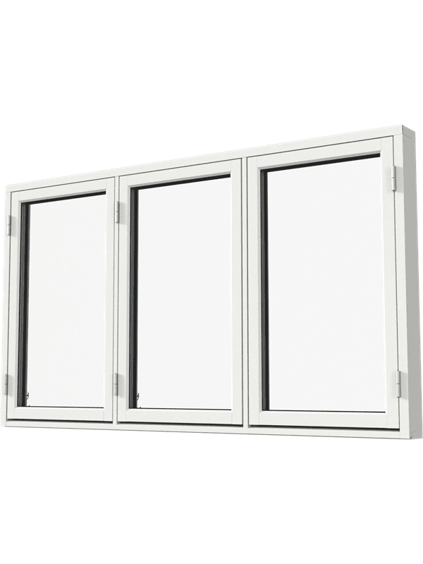 Sidohängt 3-luft fönster