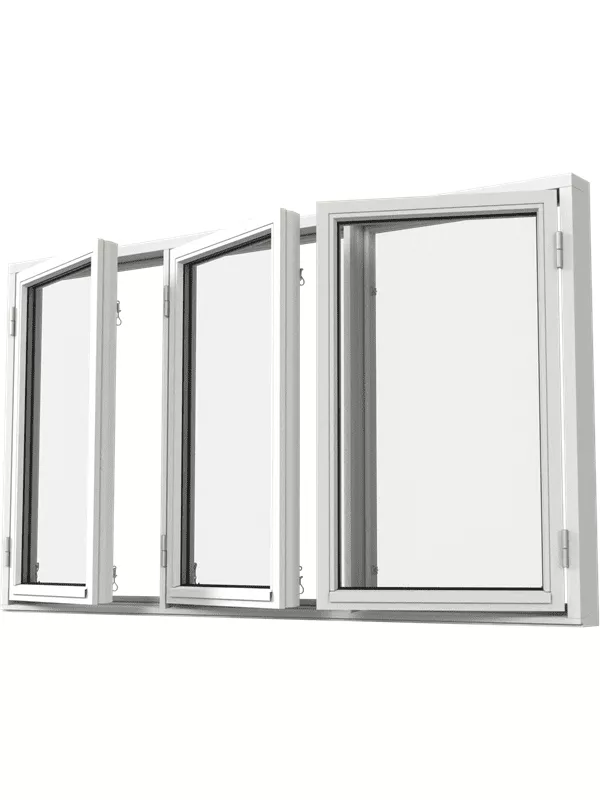Sidohängt 3-luft fönster