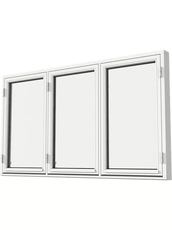 Sidohängt 3-luft fönster