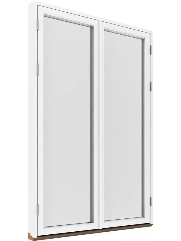 Kopplad fönsterdörr, helglasad (par) 2+1