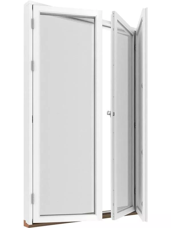 Kopplad fönsterdörr, helglasad (par) 2+1