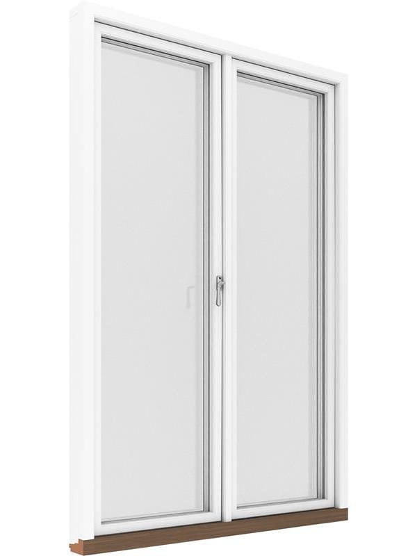Kopplad fönsterdörr, helglasad (par) 2+1