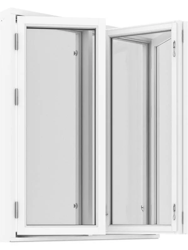 Kopplat sidohängt 2-luft fönster 2+1