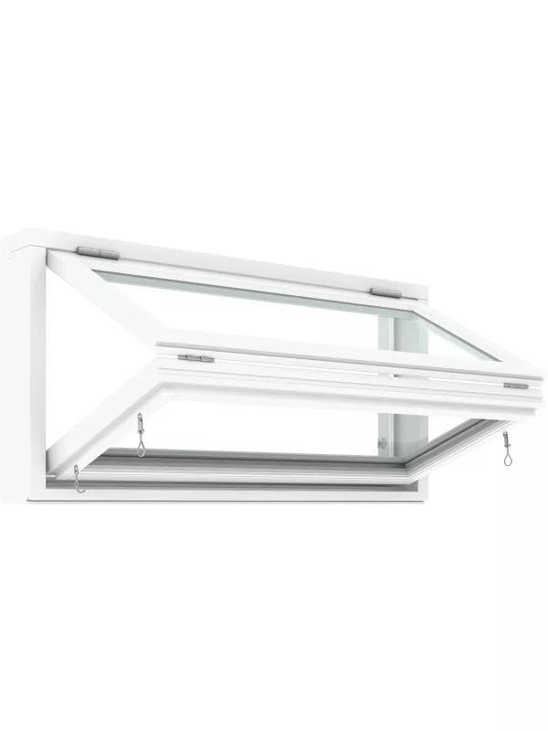 Kopplat topphängt fönster 2+1