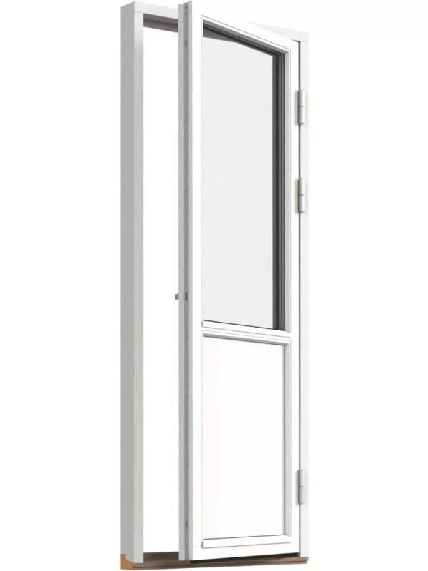 Fönsterdörr lagervara Vitmålad 8x20 Vänster