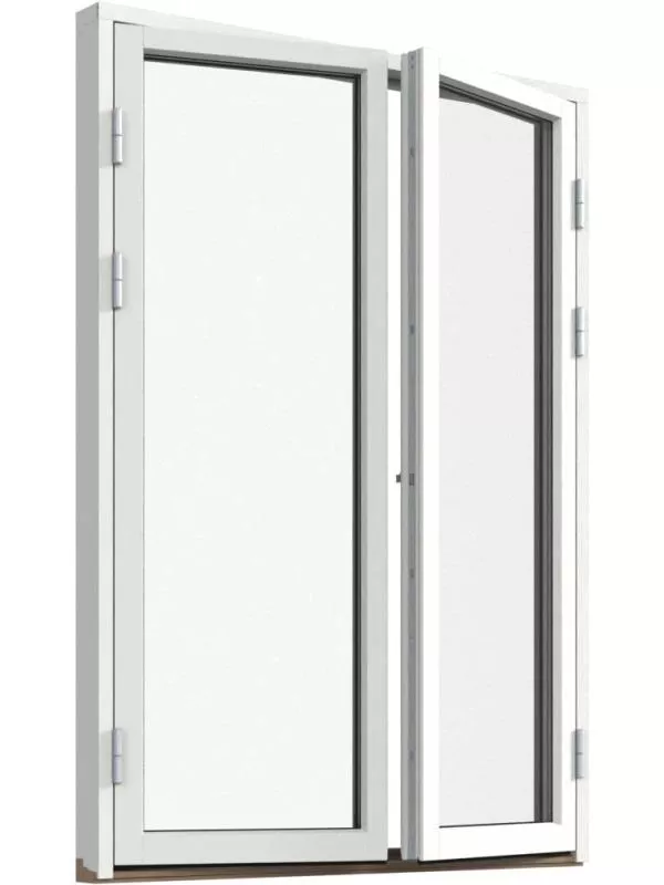 Fönsterdörr, helglasad (par)