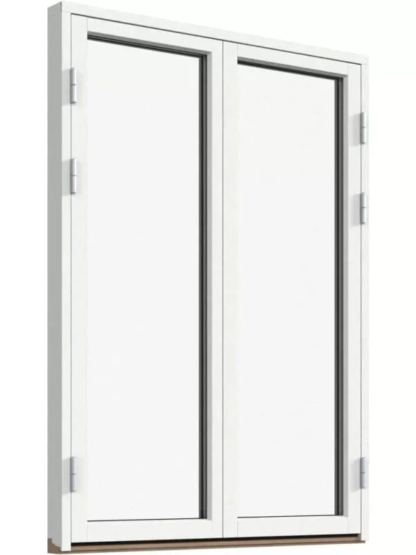 Fönsterdörr, helglasad (par)