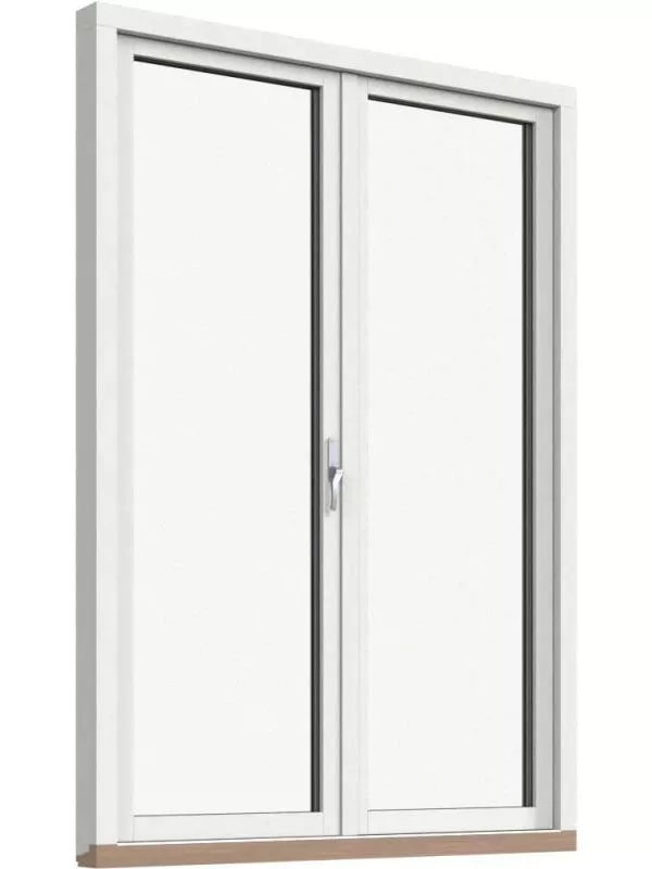 Fönsterdörr, helglasad (par)