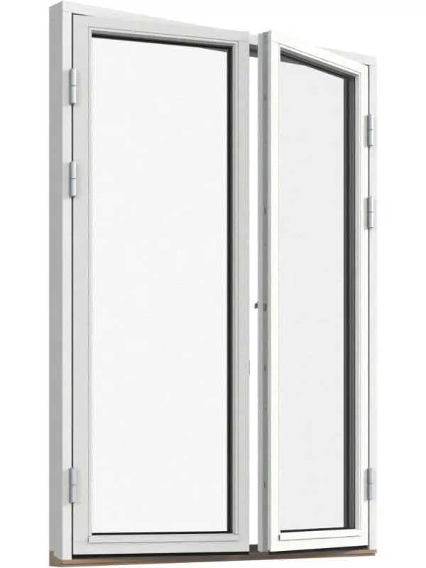 Fönsterdörr, helglasad (par)