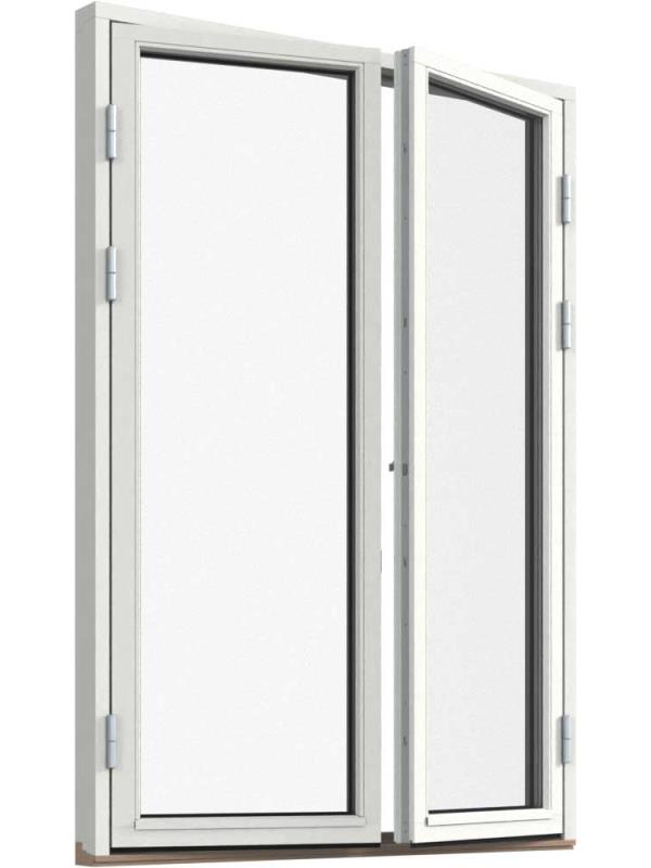 Fönsterdörr, helglasad (par)