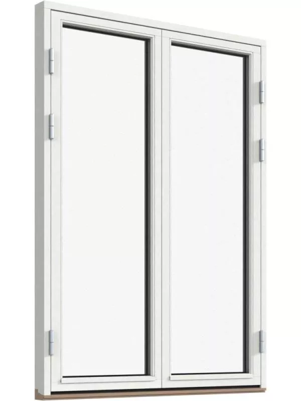 Fönsterdörr, helglasad (par)