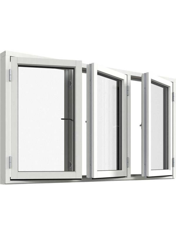 Sidohängt 3-luft fönster