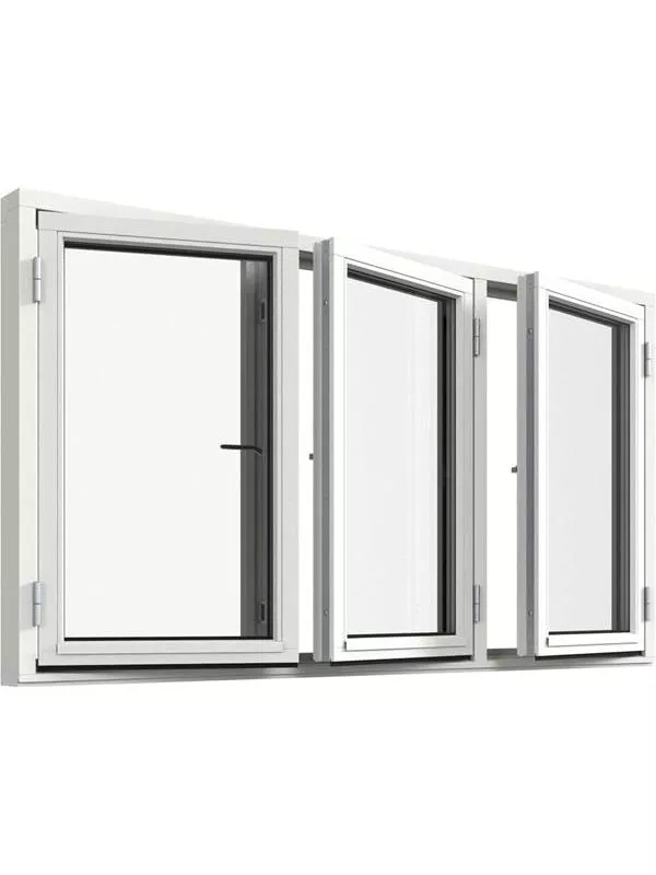 Sidohängt 3-luft fönster