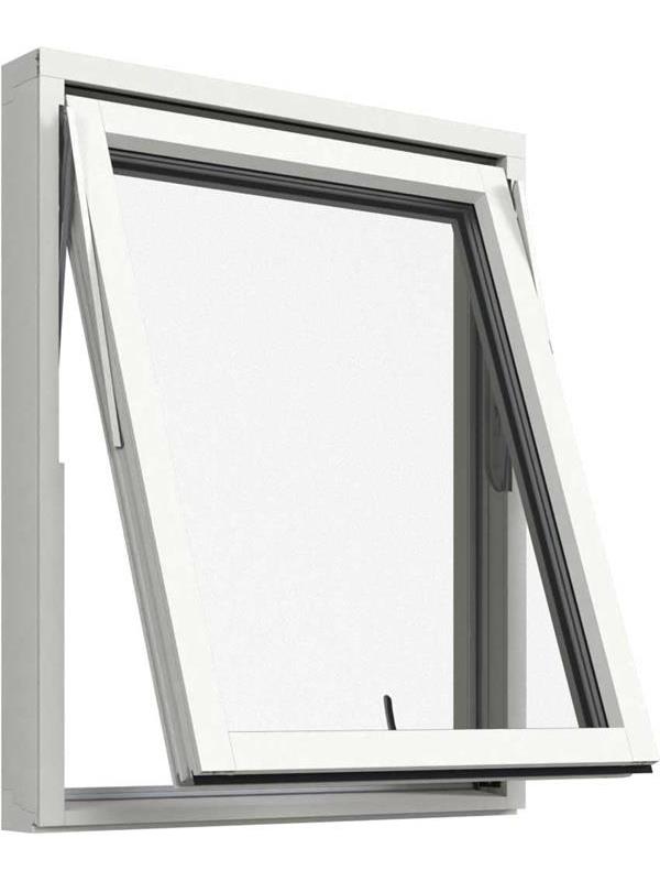 Vridfönster med frostat glas