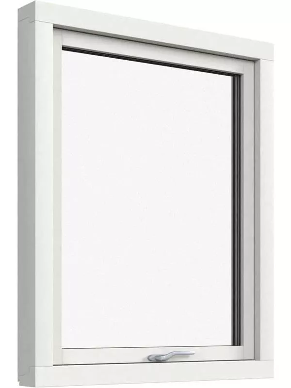 Vridfönster med frostat glas