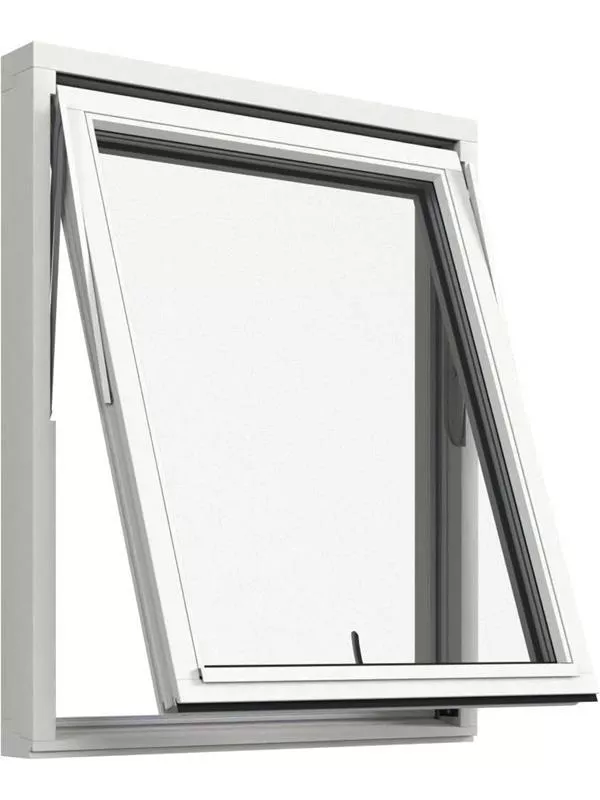 Vridfönster med frostat glas