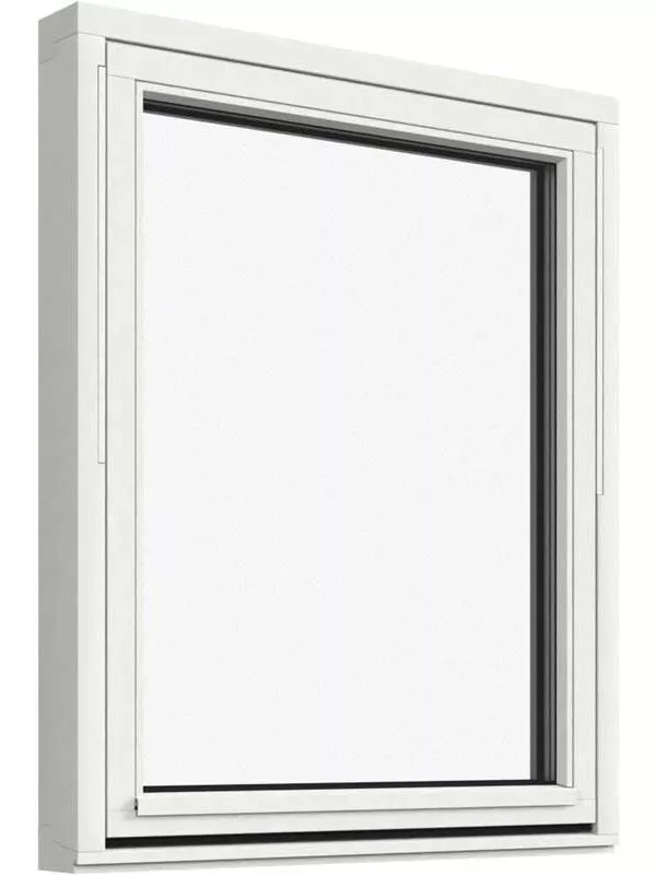 Vridfönster med frostat glas