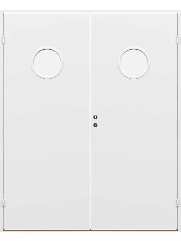 Parinnerdörr Slät runt glas