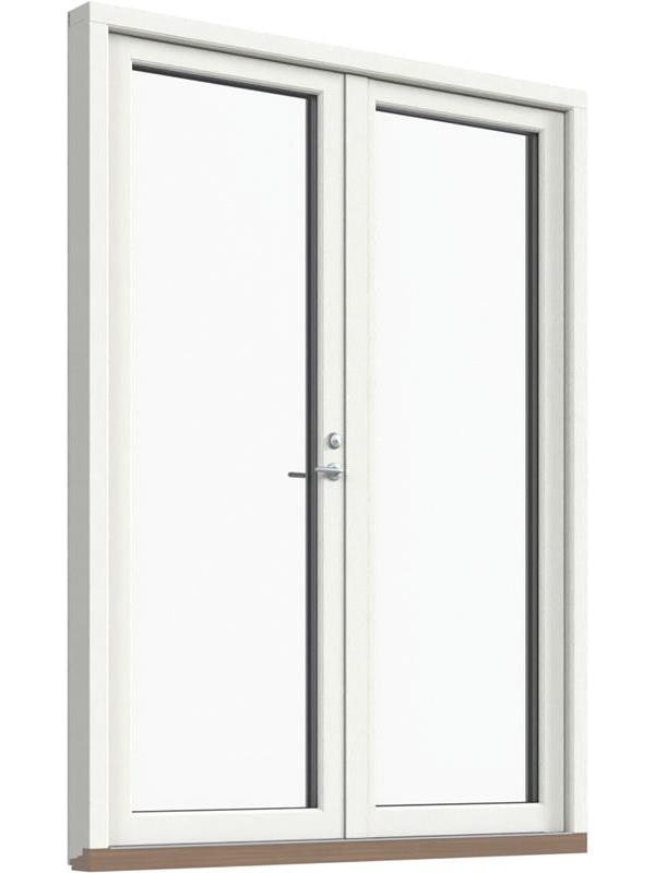 Fönster-Ytterdörr, helglasad (par)