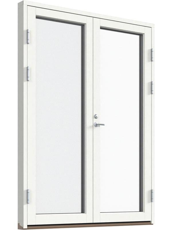 Fönster-Ytterdörr, helglasad (par)