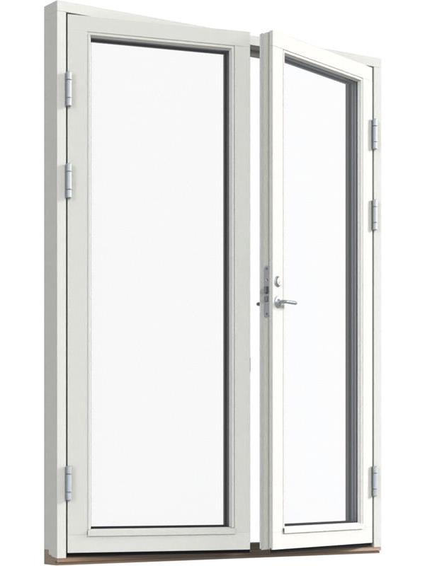 Fönster-Ytterdörr, helglasad (par)