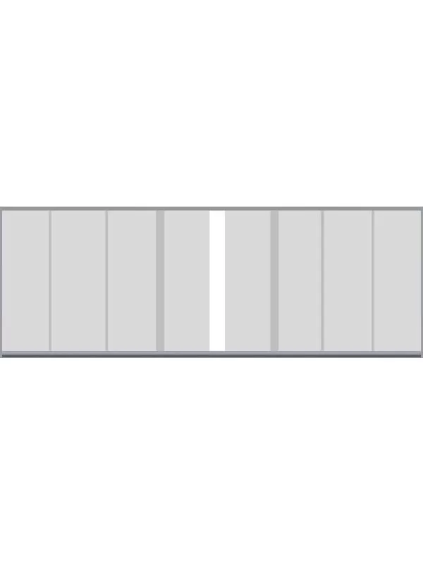 Skjutdörr 8-del (mittingång)